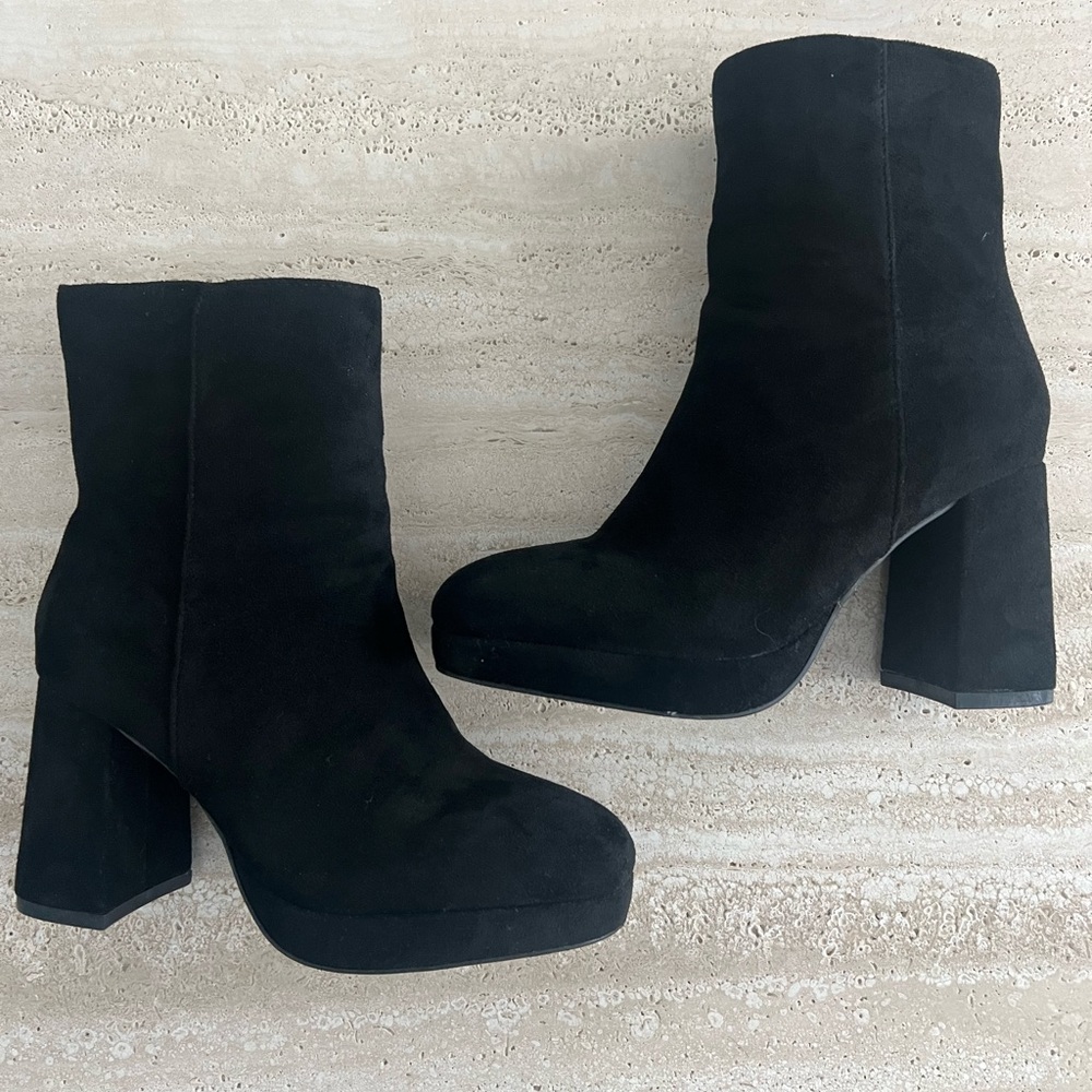 Hey Girl Suede Ankle Boots